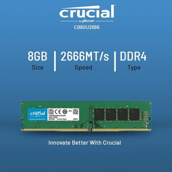 ram 8g crucial 2666 ddr4-pc