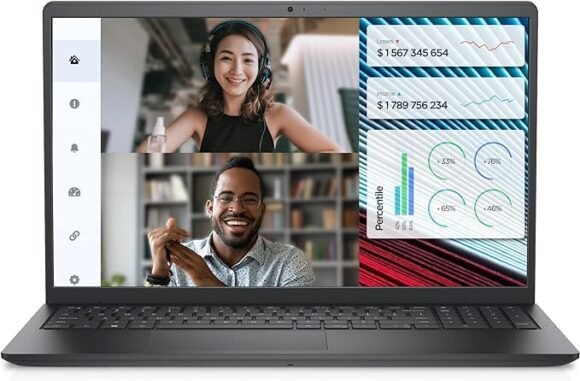 Dell Vostro 3520 Laptop - 12th Intel Core i3-1215U , 4GB RAM, 256GB SSD,VGA 2G VGA G-FORCE MX350, 15.6" FHD (1920 x 1080) 120Hz 250 nits - Black - Image 6