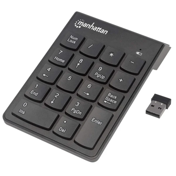 Manhattan Numeric Wired Keypad USB Wired 18 Full-Size Keys - Black - Image 6