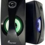 Hotmai HT-556 LED Speaker Portable USB 3.5mm Multimedia 2.0 Speaker for Laptop Computer Smartphone TV